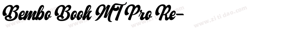 Bembo Book MT Pro Re字体转换